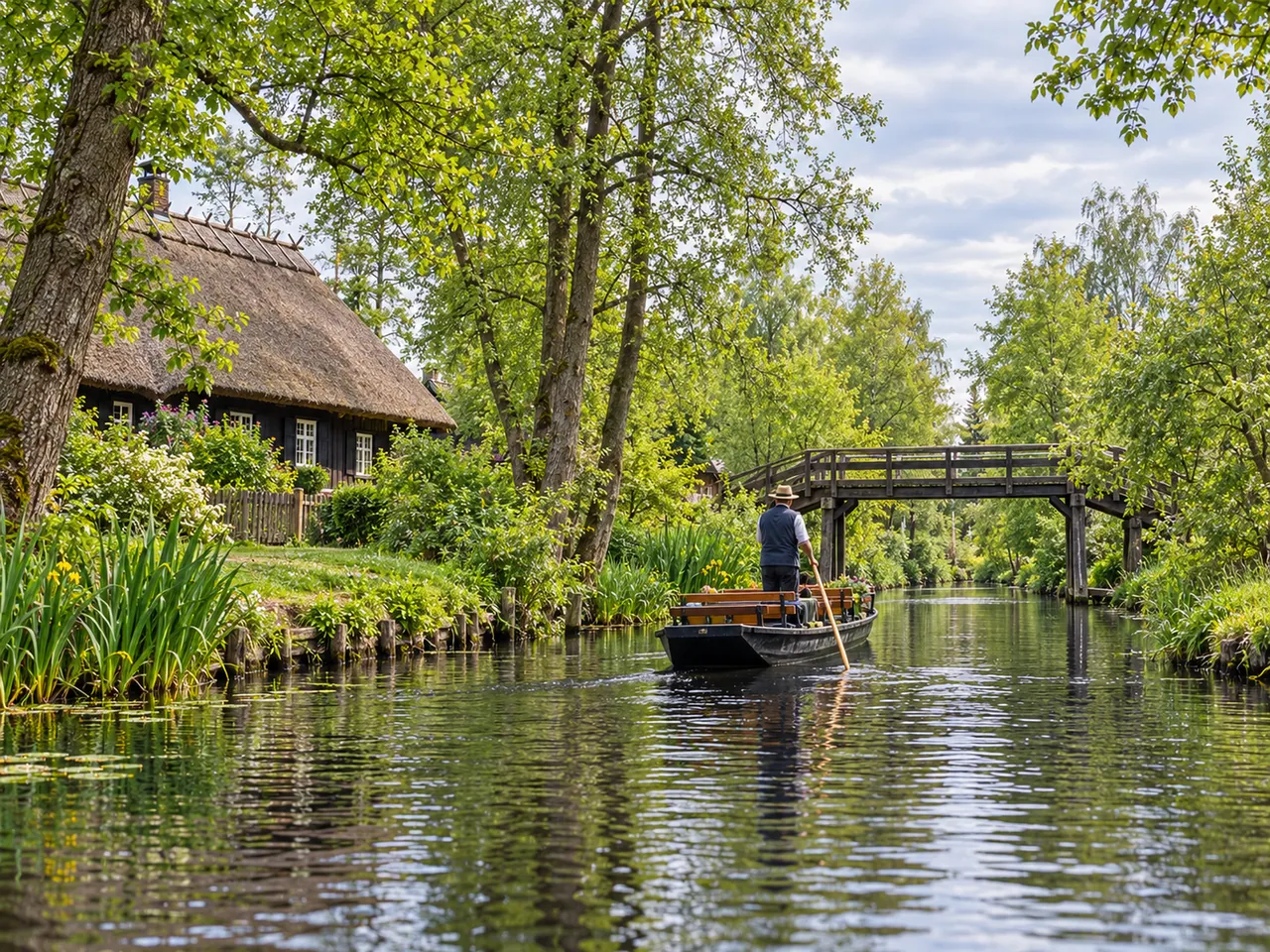 Illustration of Water-level canal in Lehde, Spreewald