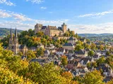 Illustration of Marburg Oberstadt from the southeast hillside overlook