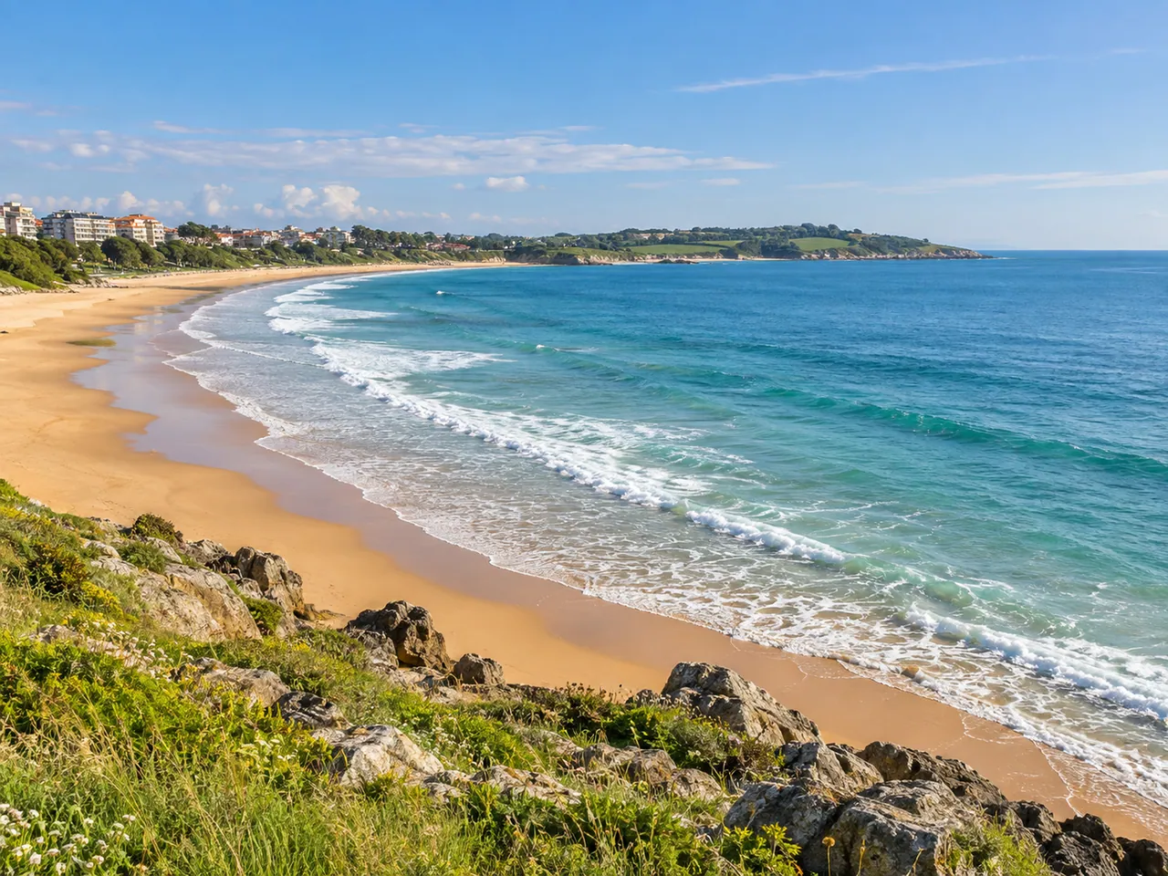 Illustration of El Sardinero shoreline, Santander