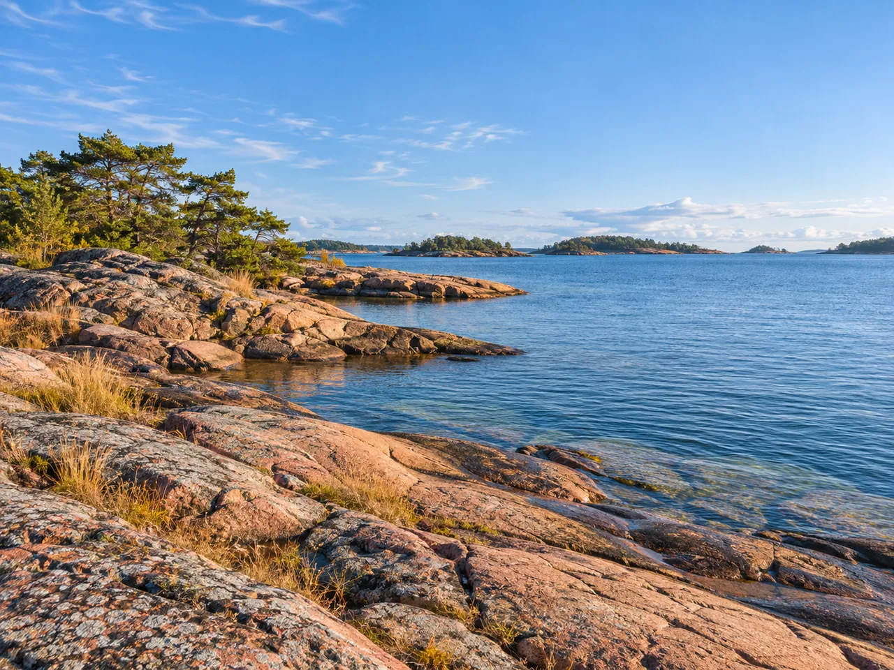 Illustration of Red-granite shoreline of the Åland archipelago