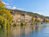 Illustration of Historic Doubs waterfront in Besançon
