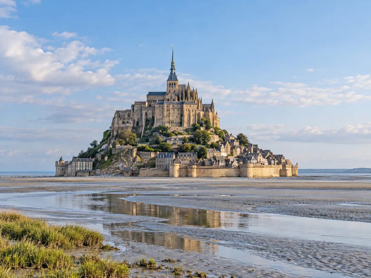 Illustration of Mont-Saint-Michel and its tidal bay