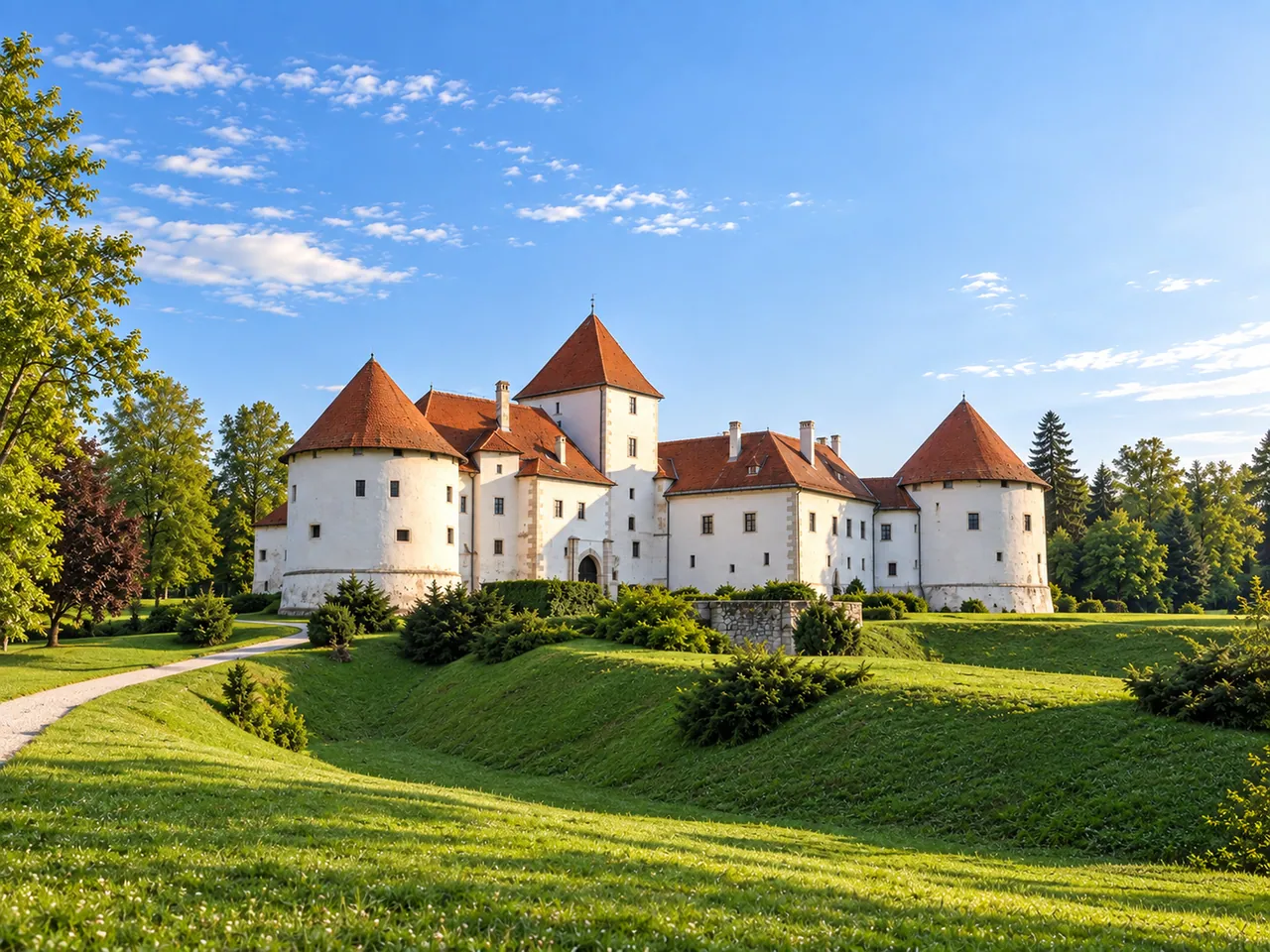Illustration of Old Town castle in Varaždin