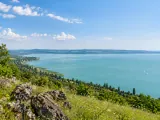 Illustration of Lake Balaton from the north-shore uplands