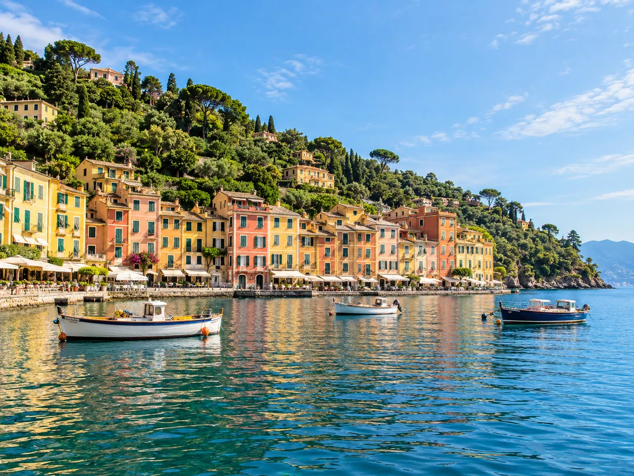 Illustration of Portofino harbour