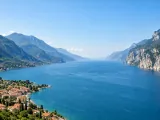 Illustration of Northern Lake Garda from the Trentino shore