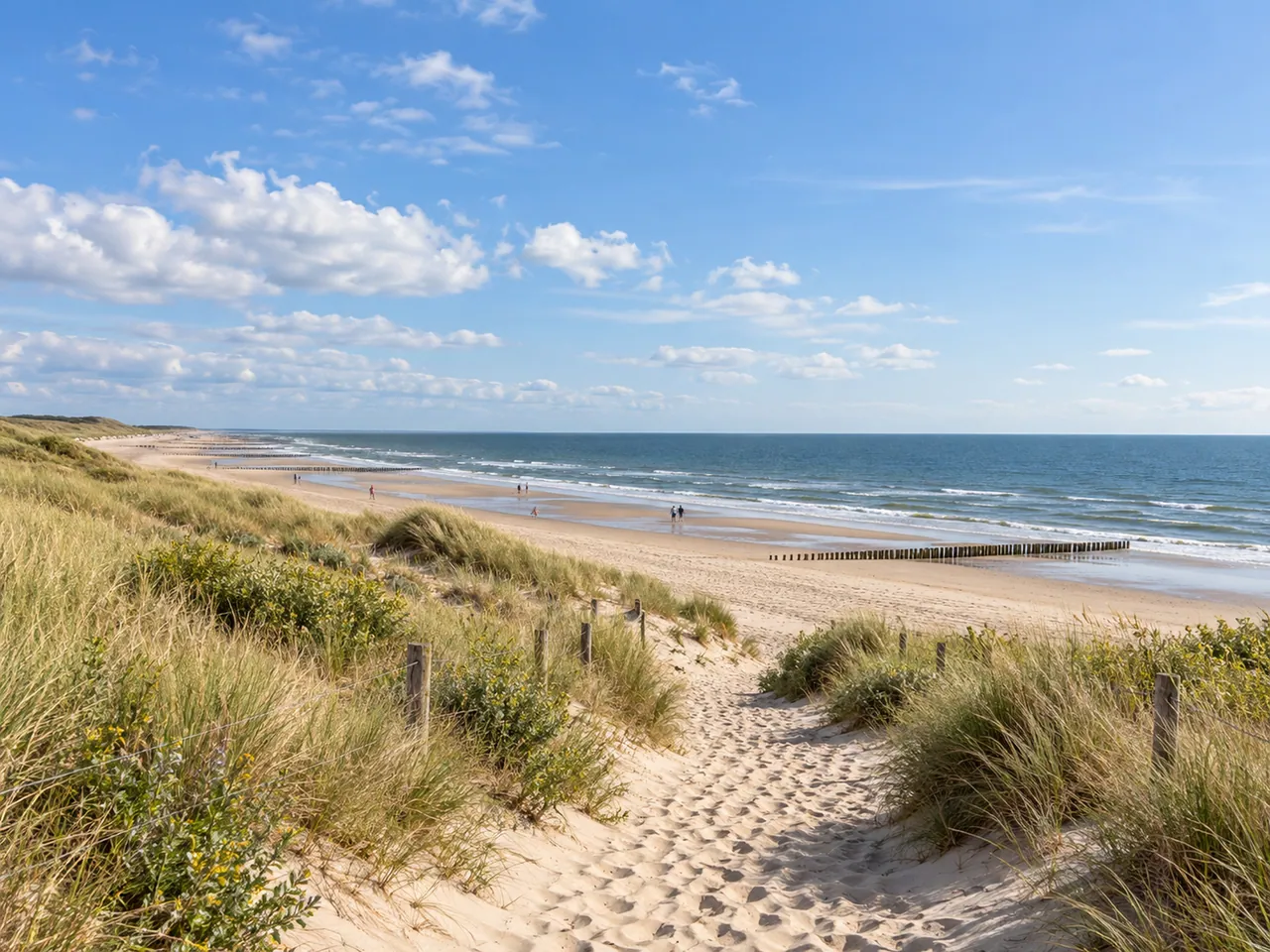 Illustration of Dunes above the Zeeland coast