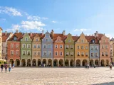 Illustration of Poznań Old Market merchant-house arcades