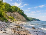 Illustration of Wolin wooded Baltic cliff coast near Międzyzdroje