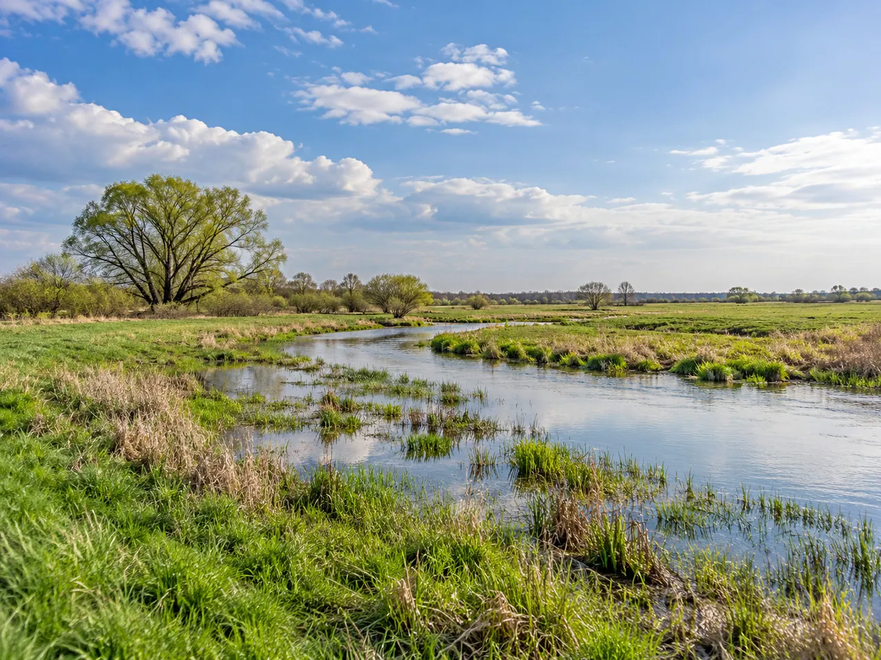 Illustration of Representative Warta-mouth wet meadow landscape in Lubusz
